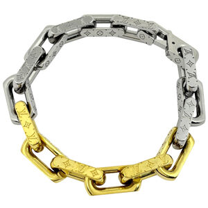 LOUIS VUITTON Brown Monogram Charm Bracelet
